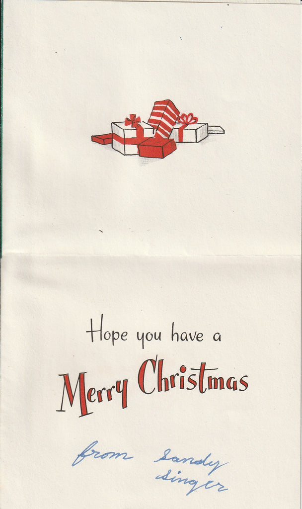 Hi, Hope You Have a Merry Christmas - Hallmark Card, c. 1950s Inside