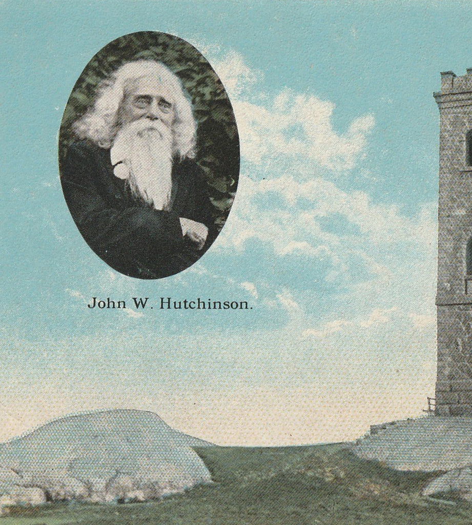 High Rock Tower - John W. Hutchinson - Lynn, MA - Postcard, c. 1920s Close Up