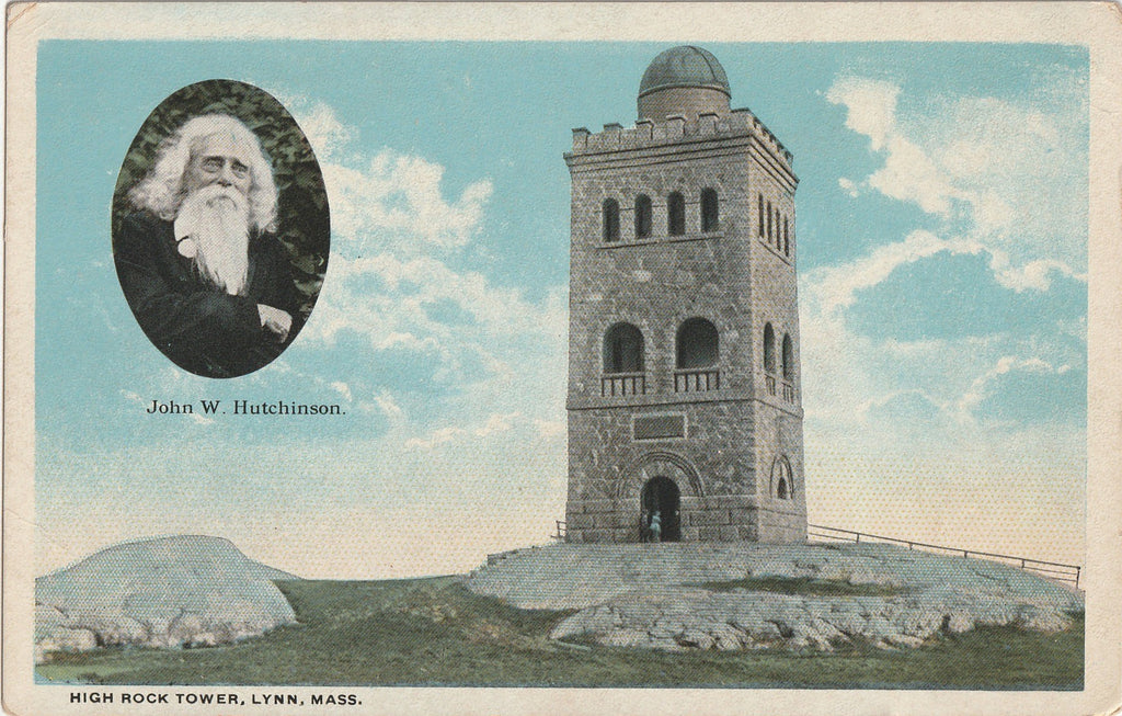High Rock Tower - John W. Hutchinson - Lynn, MA - Postcard, c. 1920s