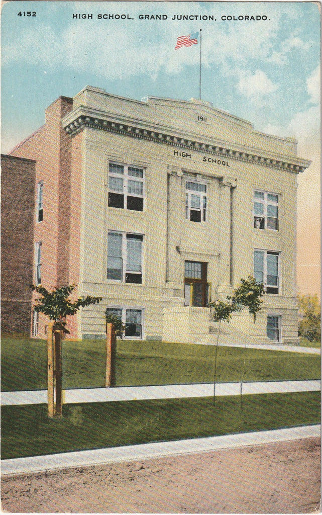 High School Grand Junction Colorado Postcard