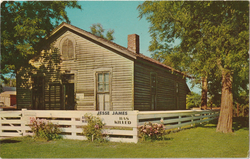 Historical Jesse James Home - St. Joseph, Missouri - Postcard, c. 1960s