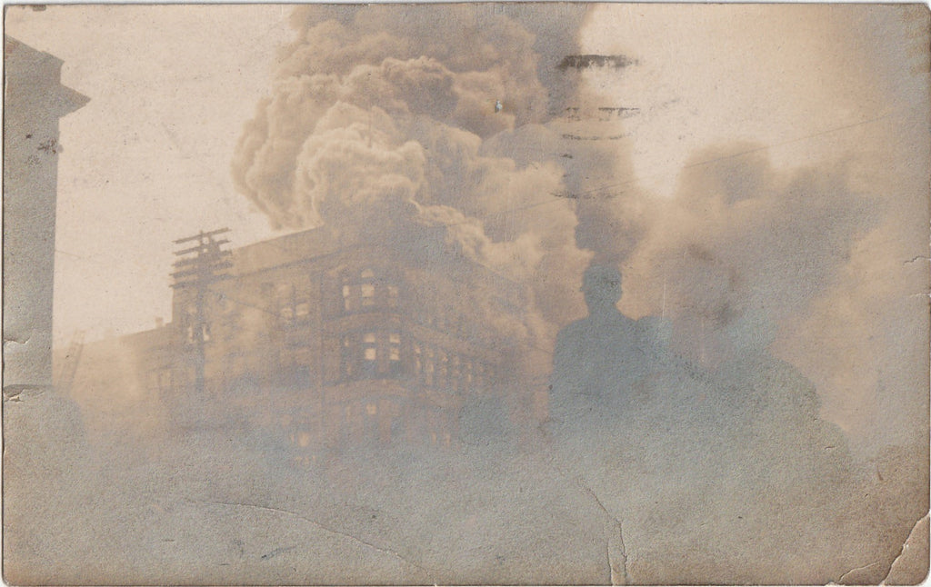 Holmes Building Fire - Dec. 15, 1908 - Galesburg, IL - Disaster RPPC