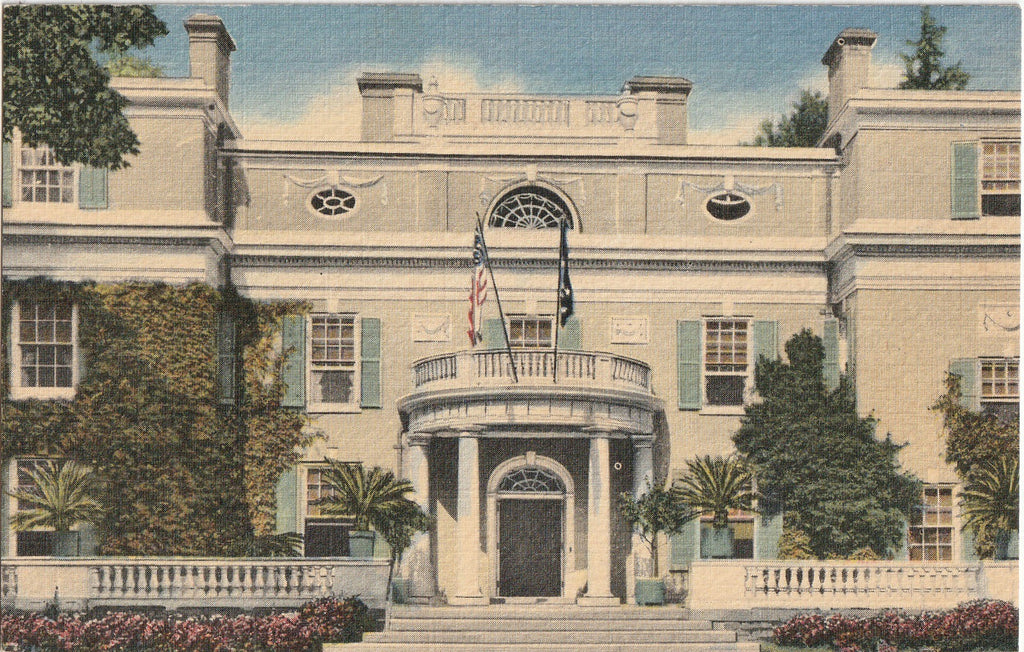 Home of Franklin D. Roosevelt - Hyde Park, NY - Postcard, c. 1940s