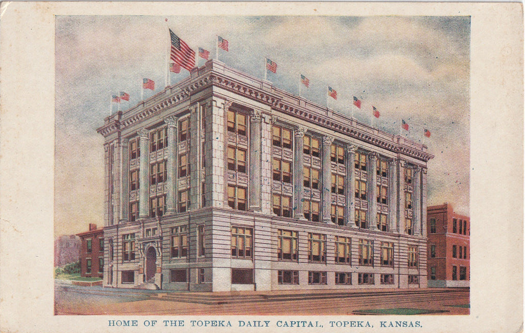 Home of the Topeka Daily Capital Topeka KS Postcard