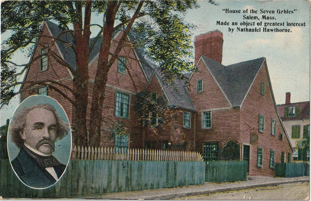 House of the Seven Gables - Nathaniel Hawthorne - Salem, MA - Postcard, c. 1910s