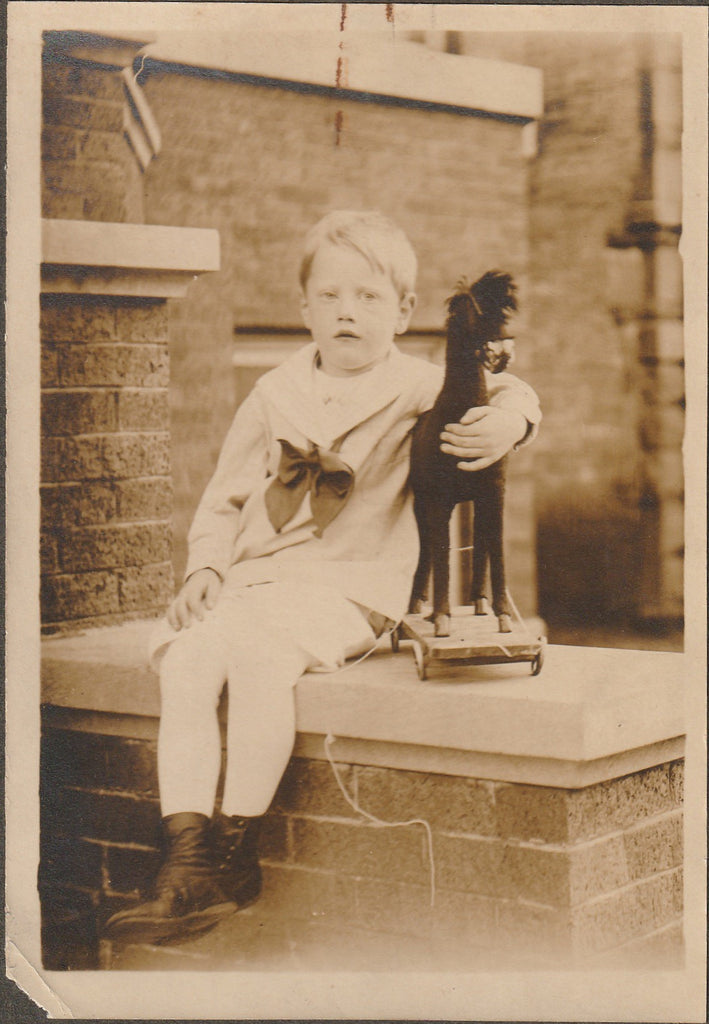 Howard's Pull-String Pony - Toy Horse - Cabinet Photo, c. 1910s