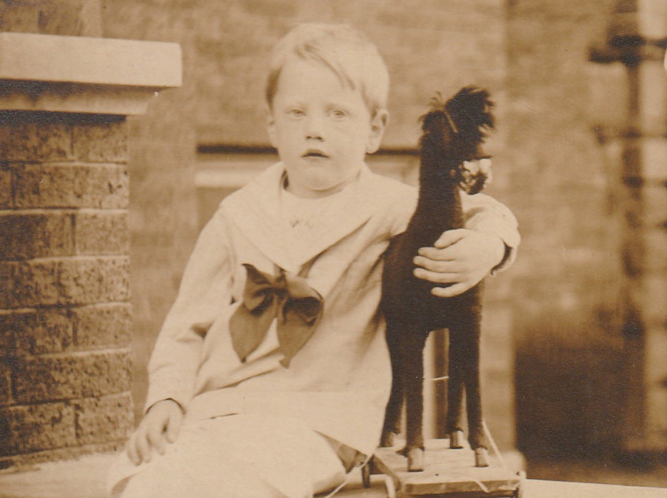 Howard's Pull-String Pony - Toy Horse - Cabinet Photo, c. 1910s