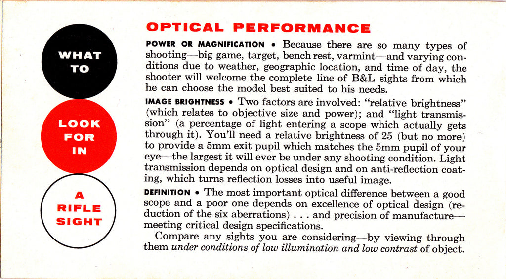 How To Choose A Telescopic Sight- 1960s Vintage Booklet- Bausch & Lomb- Shooting Accuracy- Gun Manual- Hunting Rifle