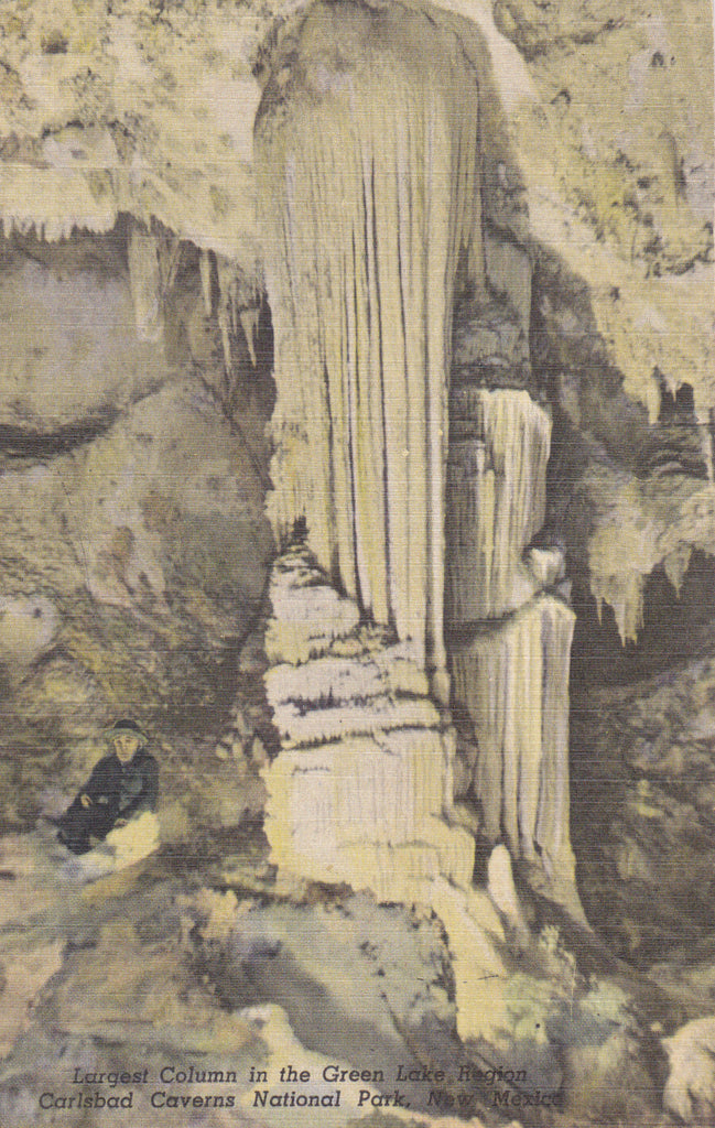 Carlsbad Caverns National Park- 1940s Vintage Postcards- SET of 3- New Mexico- Green Lake- Lunch Room- Herman Hemler