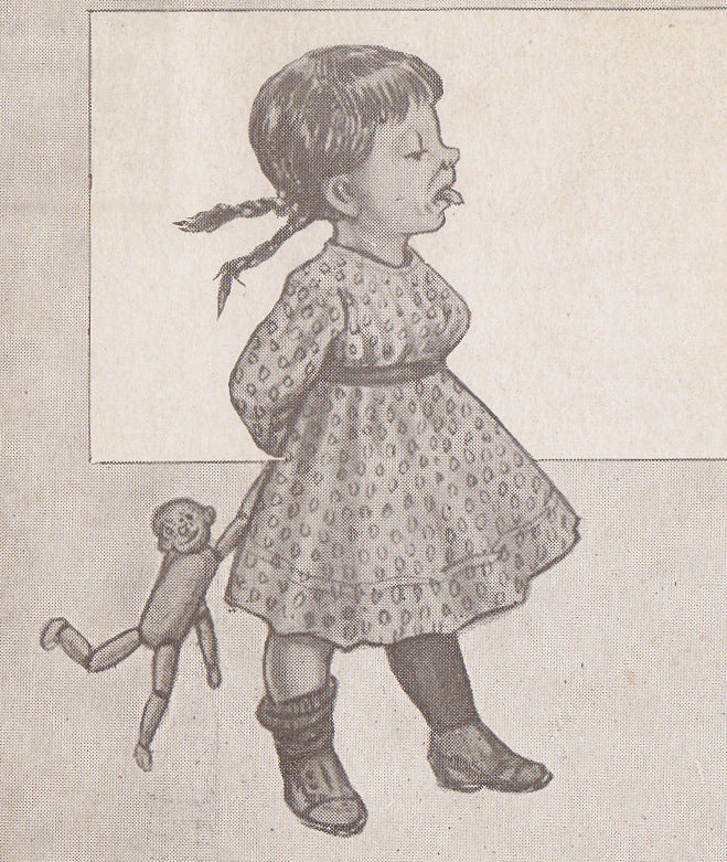 What Are You Sore About- 1910s Antique Postcard- Edwardian Children- Tongue Out- Artist Signed- Fazel Kids- Art Comic