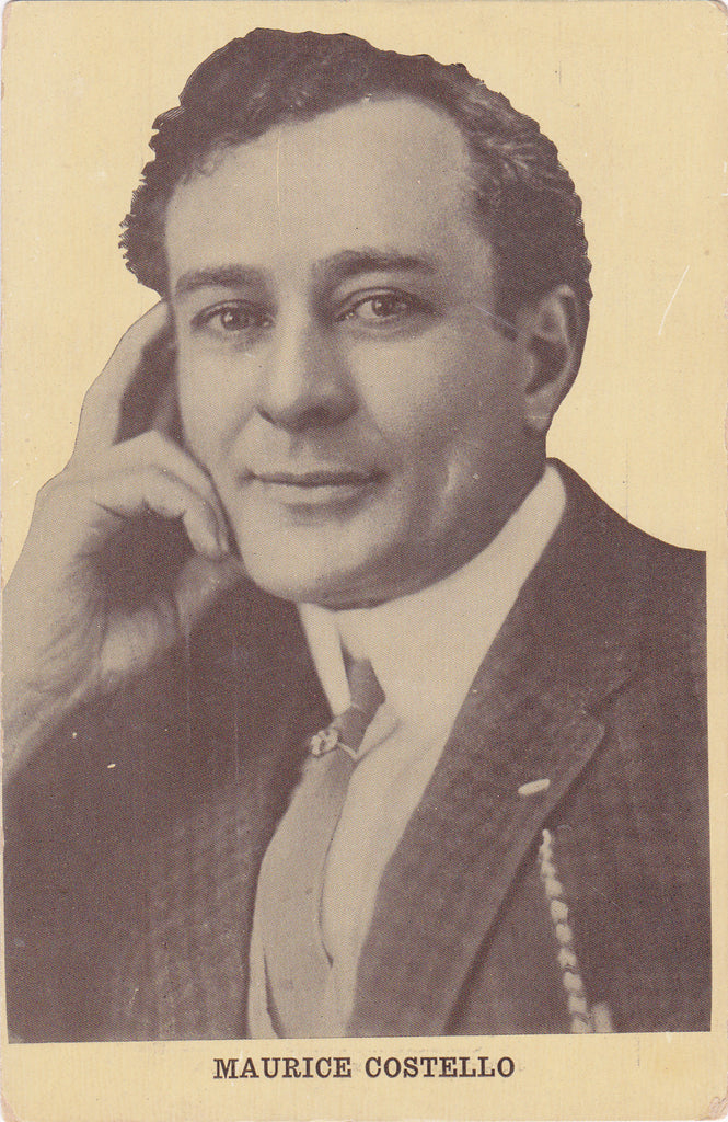 Maurice Costello- 1900s Antique Postcard- Edwardian Vaudeville Actor- Film Director- Memorabilia Portrait