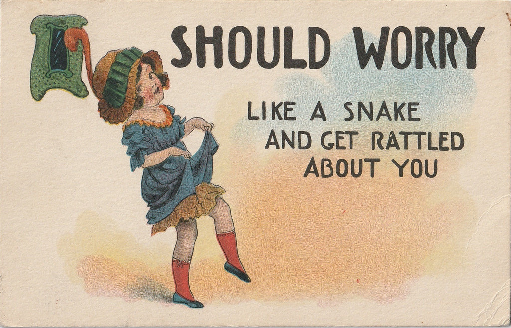 I Should Worry Like A Snake Postcard