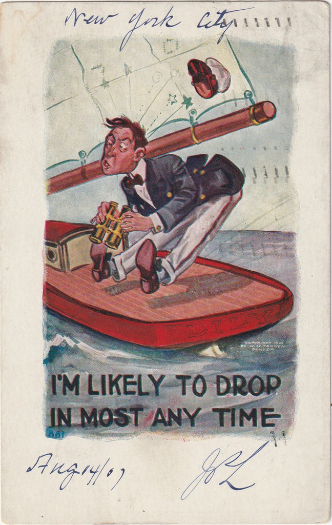 I'm Likely to Drop in Most Any Time H. H. Tammen Postcard