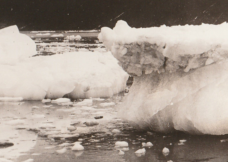 Icebergs in Alaska Vintage RPPC Close Up 2