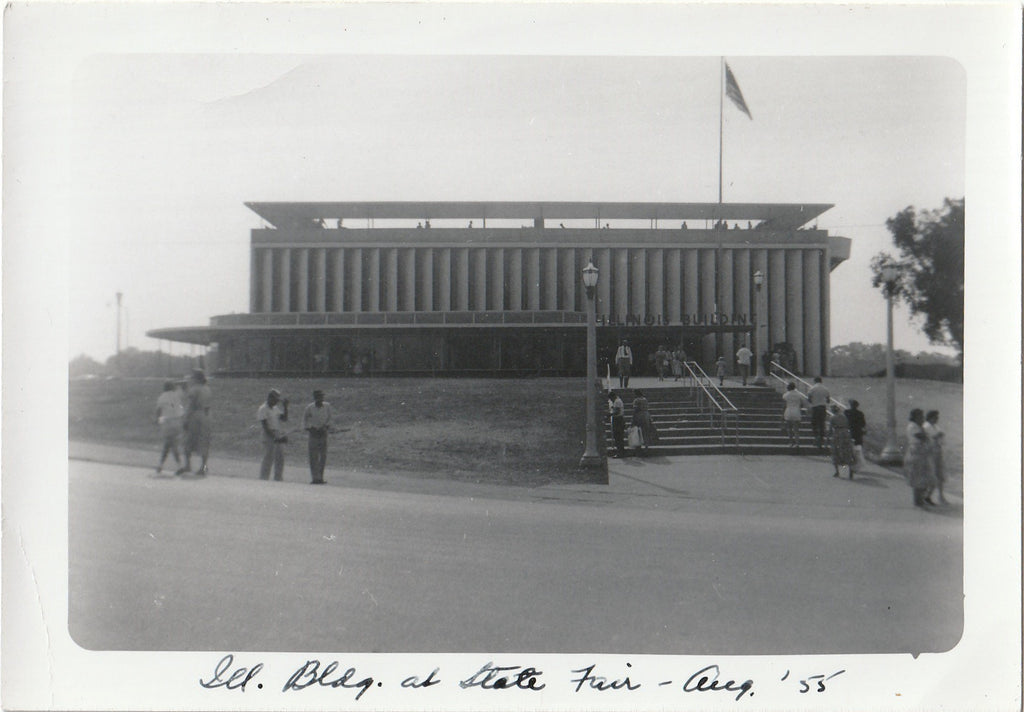 Illinois Building at State Fair - Aug. 1955 - Snapshot
