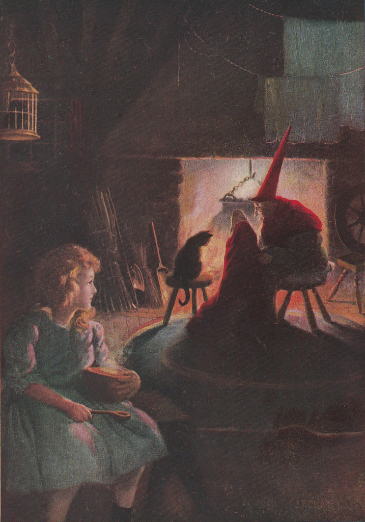 In the House of the Witch - The Castle of Grumpy Grouch - A Fairy Story - Mary Dickerson Donahey - J. R. Clay - Book Illustration - Print, c. 1908 - Close Up