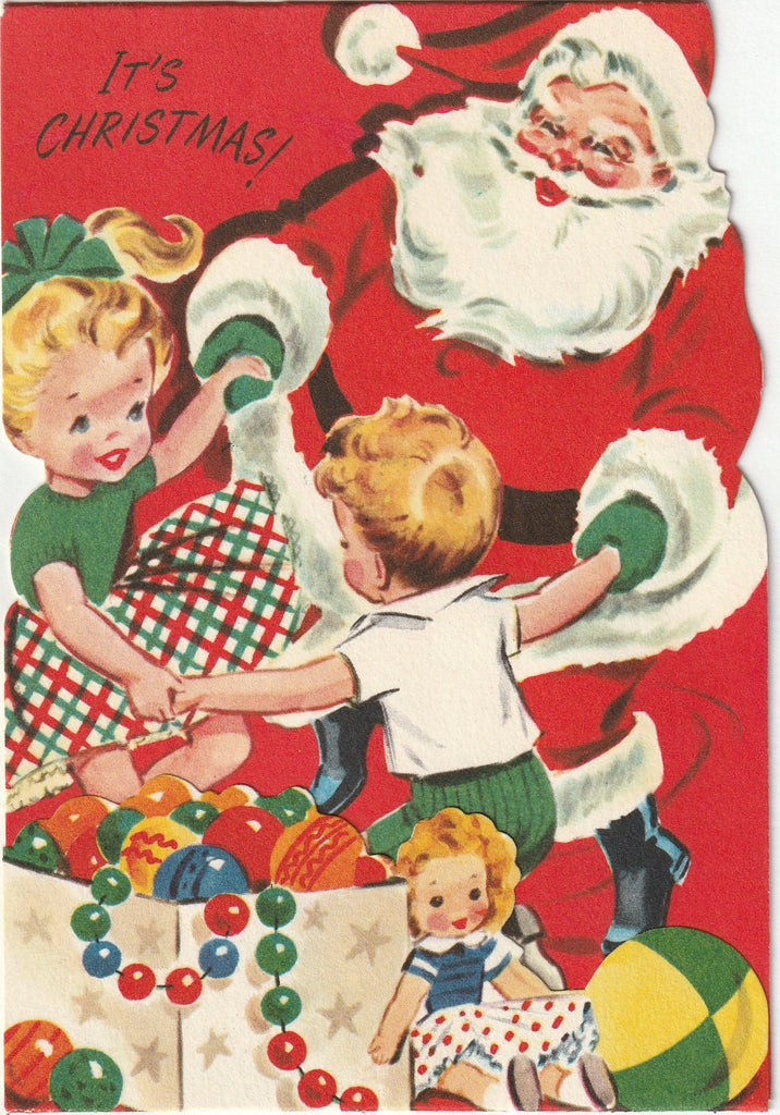 It's Christmas - Lots of Fun till the Day is Done - A Sunshine Card, c. 1940s