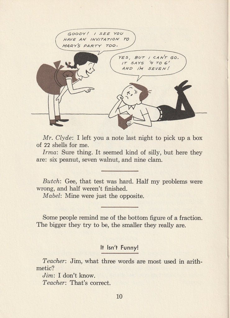 Jokes and Riddles - Enrichment Program for Arithmetic Grade 5 - Harold D. Larsen - John Everds - Booklet, c. 1956