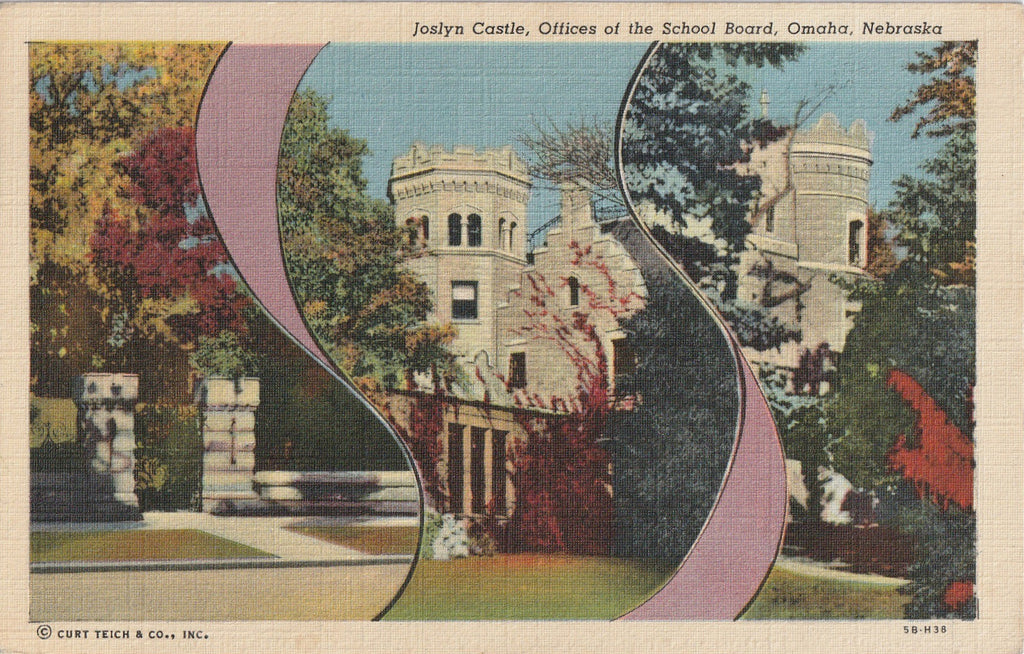 Joslyn Castle Offices of School Board Omaha NE Postcard