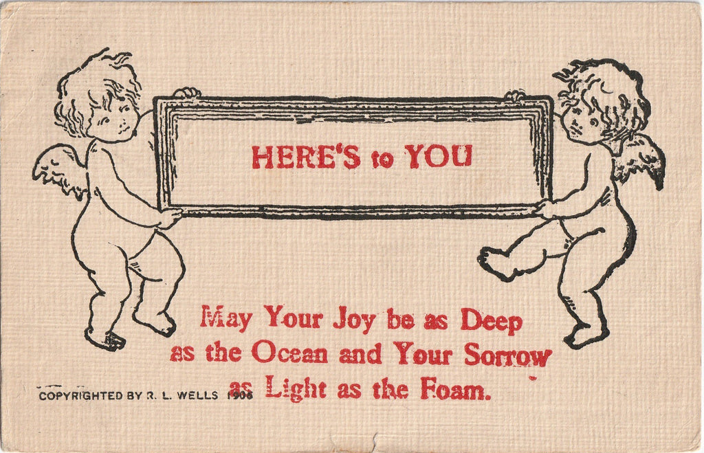 Joy as Deep As the Ocean R L Wells Postcard