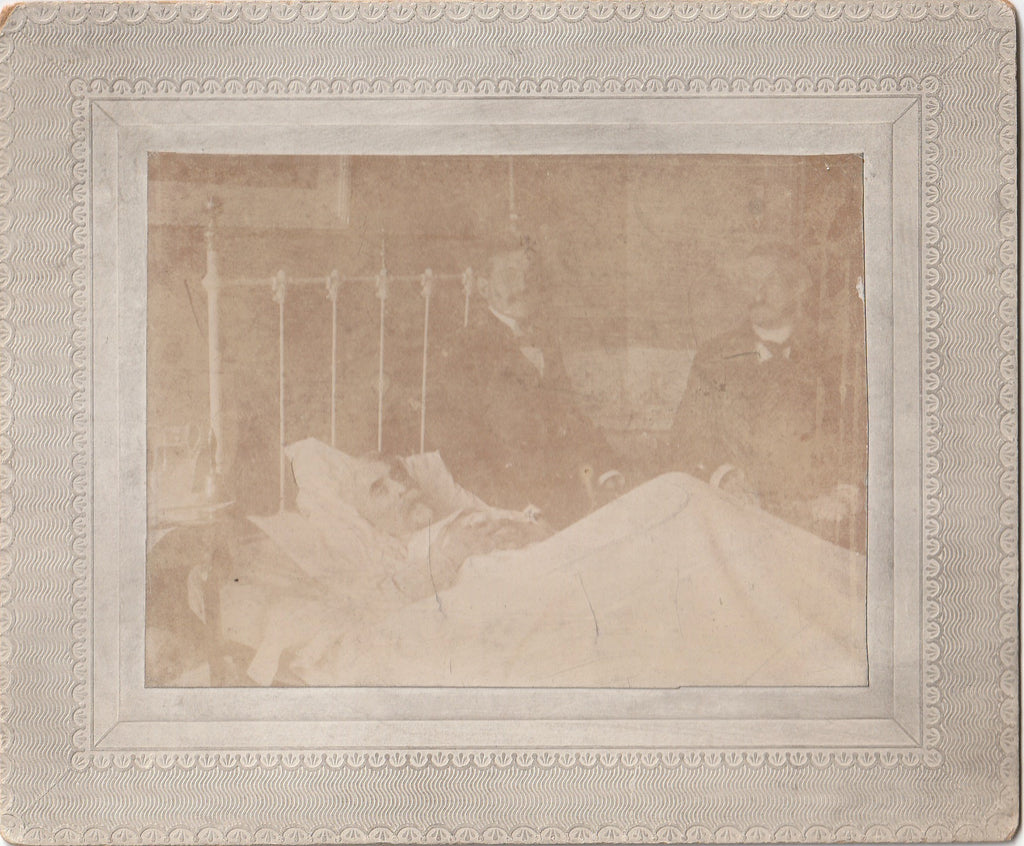 Knee Surgery of T. E. Frost - Victorian X-ray Showing 22 Bullet - Dec. 21, 1896 - Operating Room -SET of 3 - Cabinet Photos 
