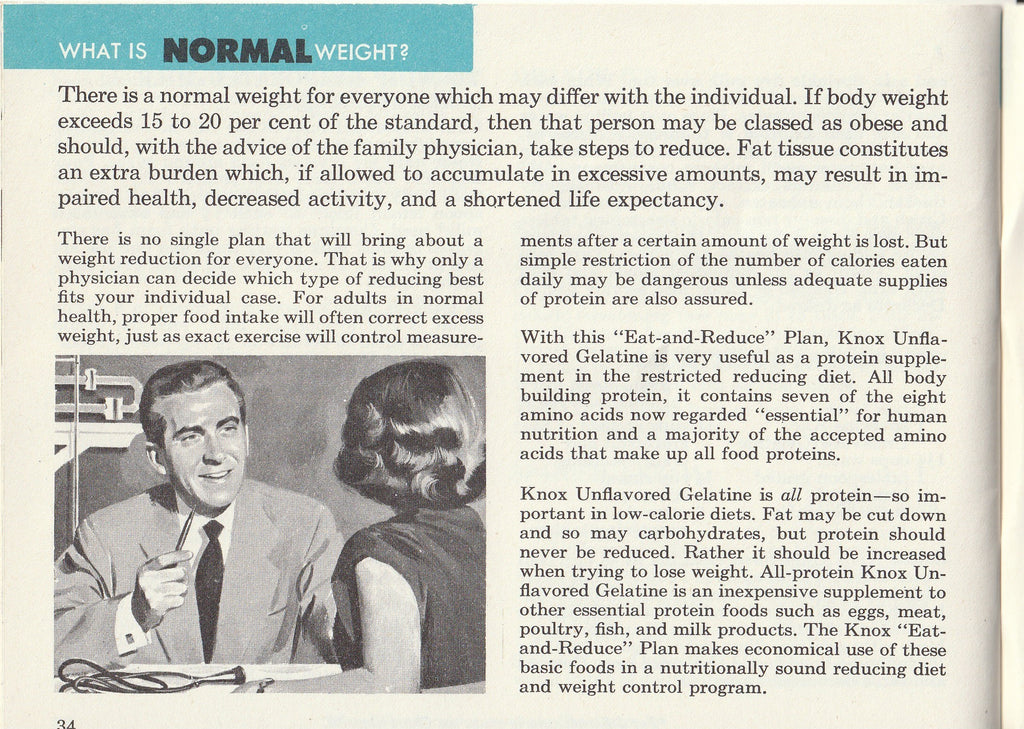 Knox Gelatine Eat And Reduce Plan Recipe Book - Booklet, c. 1952 Inside 4