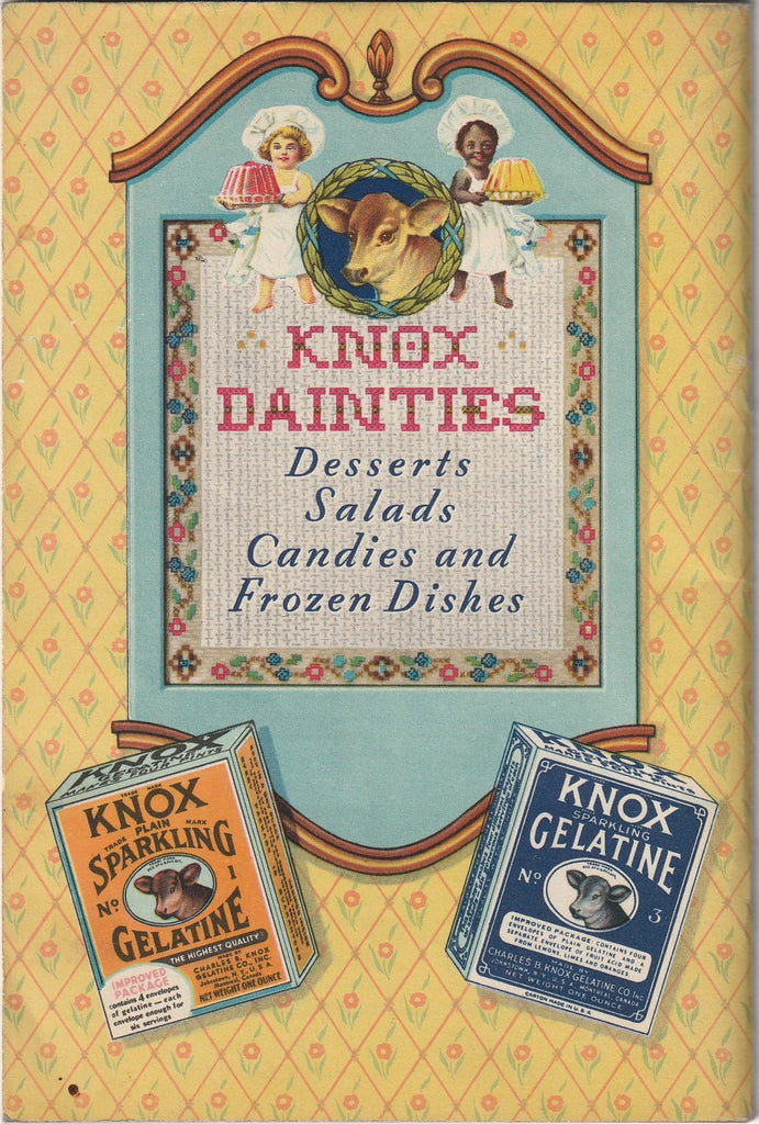 Knox Gelatine, Desserts Salads Candies and Frozen Dishes - Charles B. Knox Gelatine Co. Inc. - Booklet, c. 1936