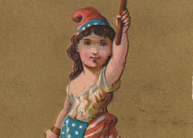 America John A Haddock 1879 Trade Card Close Up