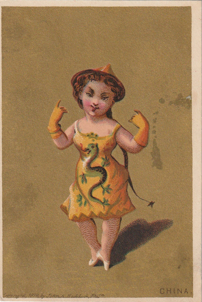Lady China John A. Haddock 1879 Antique Trade Card