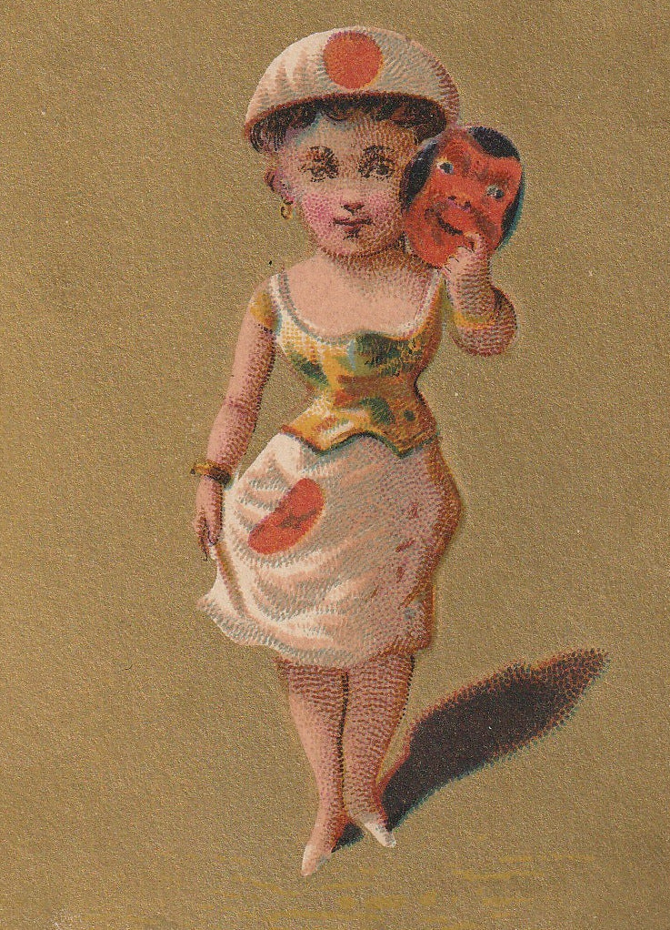 Lady Japan Antique Trade Card Close Up