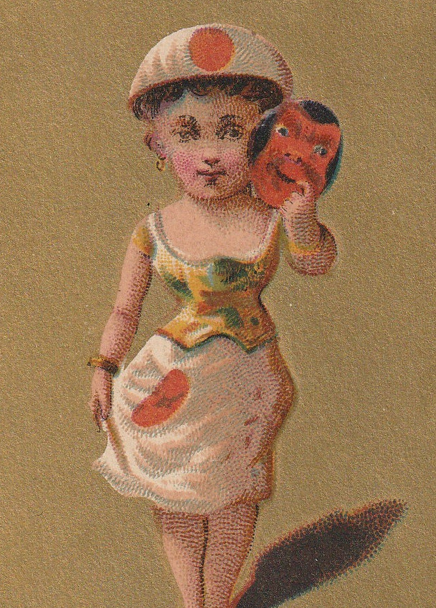 Lady Japan Antique Trade Card Close Up 2