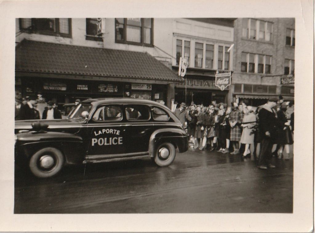 Laporte Police Car - Laporte, IN - Snapshot, c. 1940s