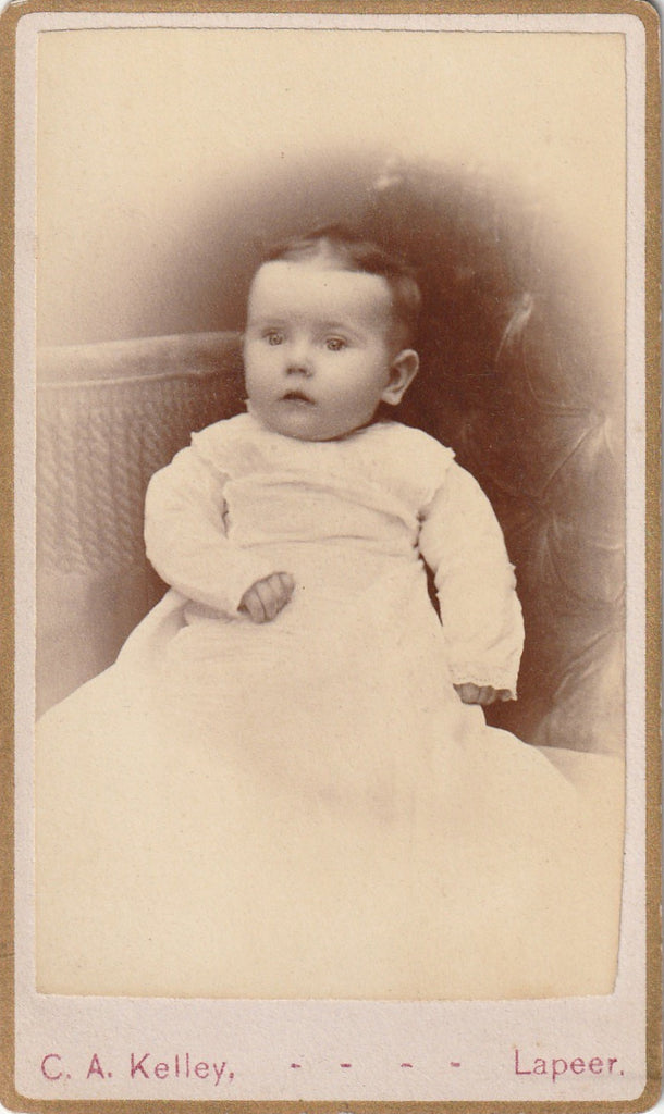 Lena Hoyt Miner - Lapeer, MI - CDV Photo, c. 1800s