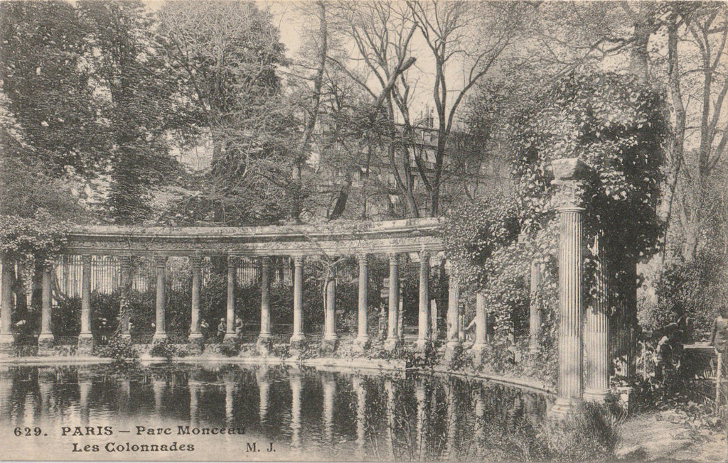 Les Colonnades Parc Monceau, Paris Antique Postcard
