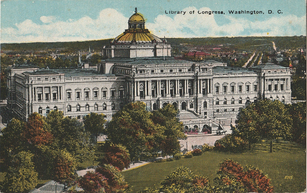Library of Congress Washington DC Antique Postcard