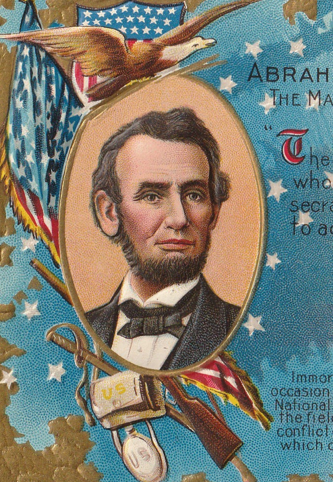 Abraham Lincoln Martyred President E Nash Postcard Close Up 3