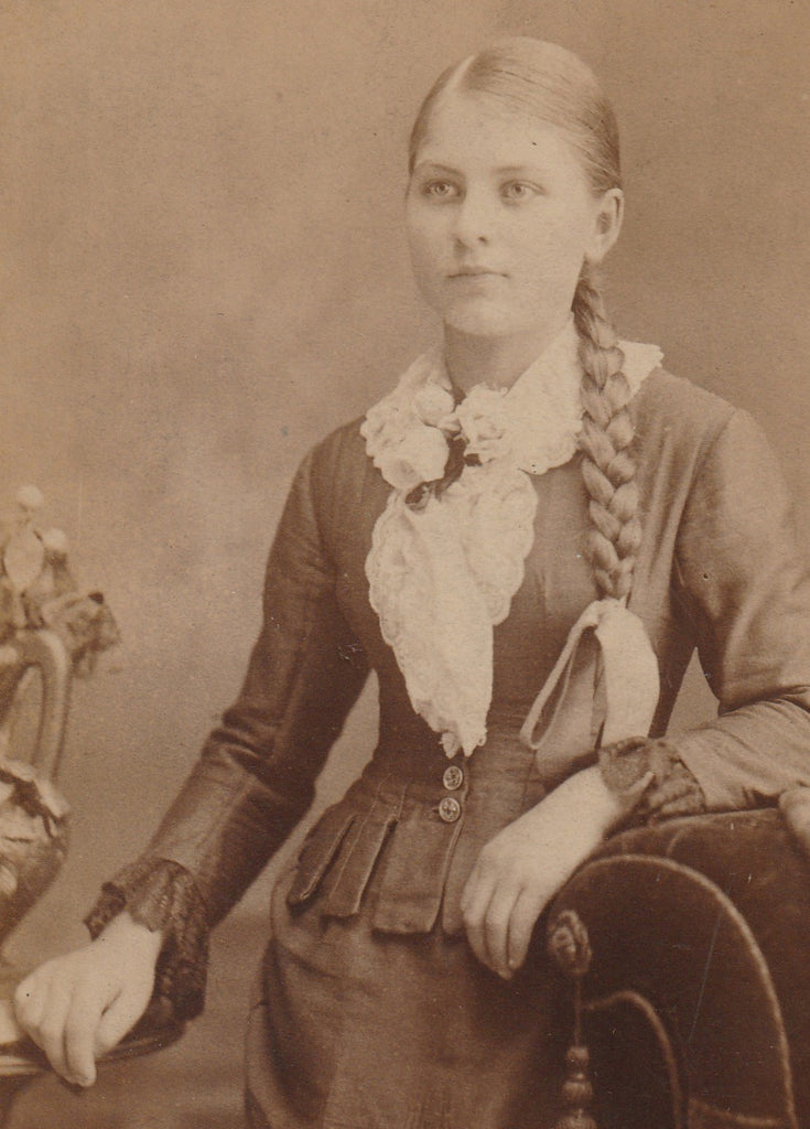 Long Braided Hair - Chicago, IL - Cabinet Photo, c. 1800s