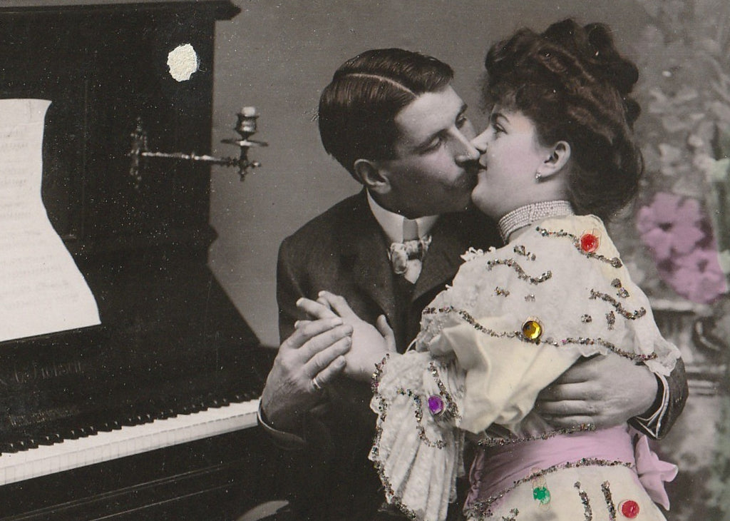 Love Songs Kissing RPPC Close Up 3