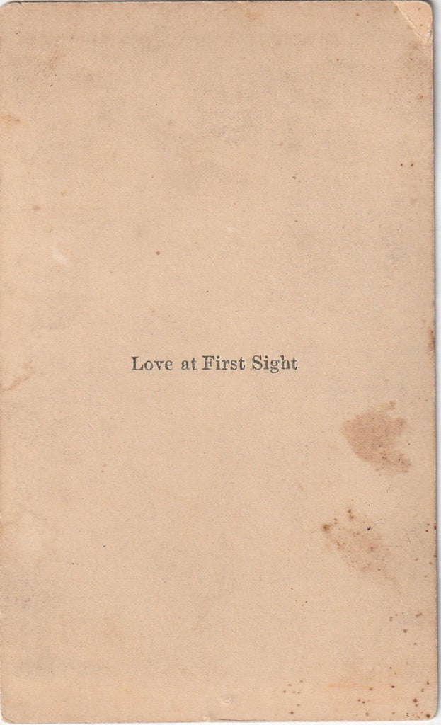 Love at First Sight CDV Back