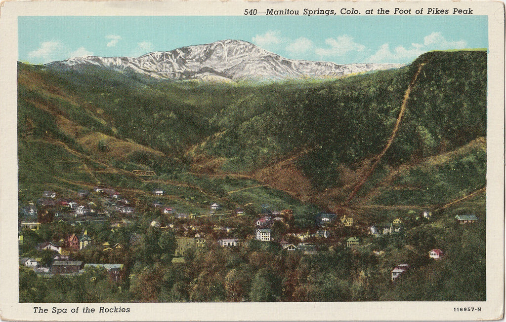 Manitou Springs, Colorado Spa of the Rockies Postcard