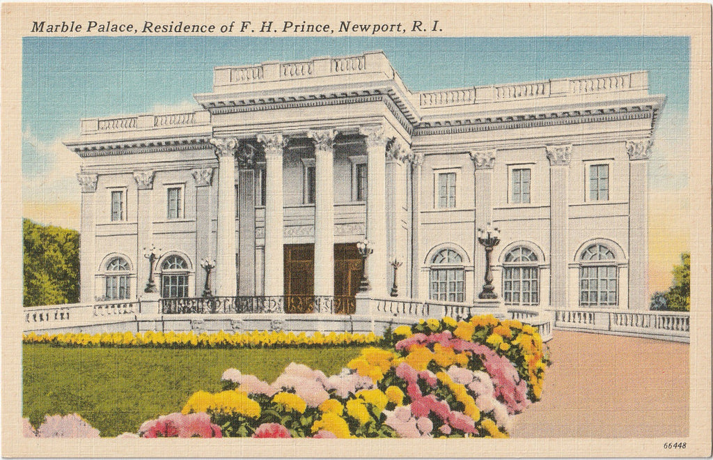 Marble Palace Residence of F. H. Prince Newport, Rhode Island Postcard