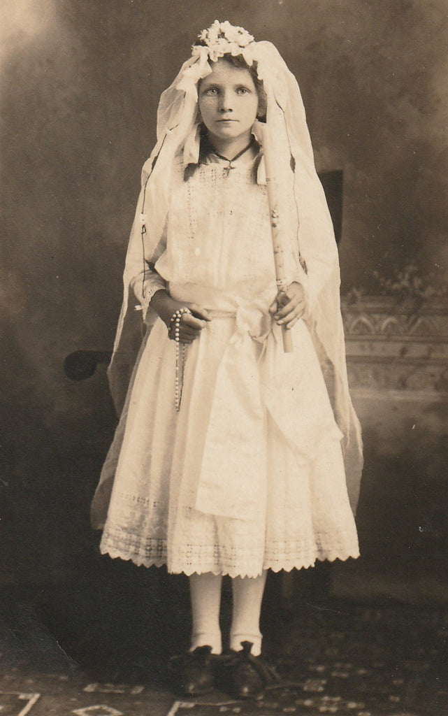 Mary Dasedel Holy Communion RPPC Close Up
