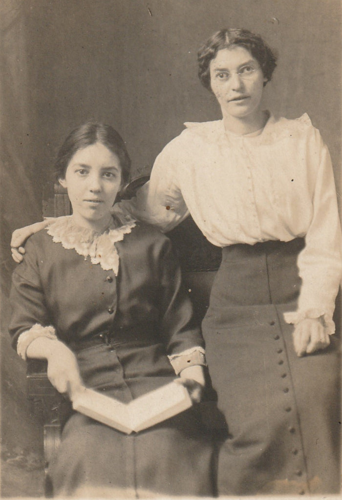 Mary & Ida Walleyed Woman RPPC Close Up