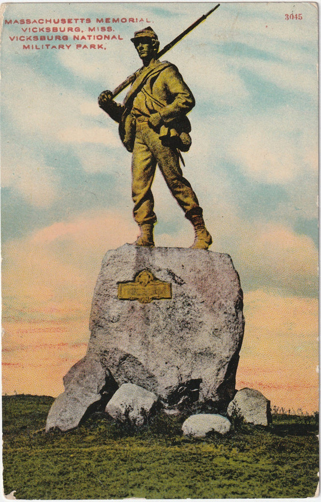 Massachusetts Memorial Vicksburg National Military Park Vicksburg MS Postcard