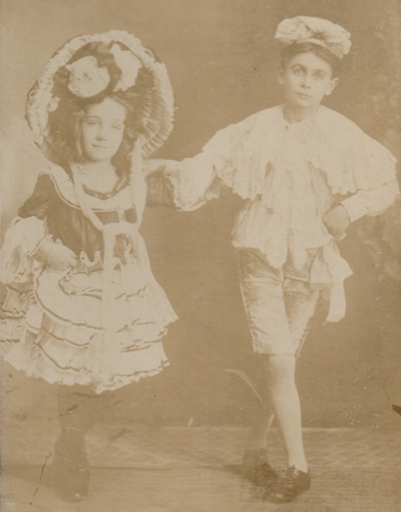Maxaud and Ralph Rae Farnau - Child Performers - Boonton, NJ - Frank Wendt Cabinet Photo, c. 1903