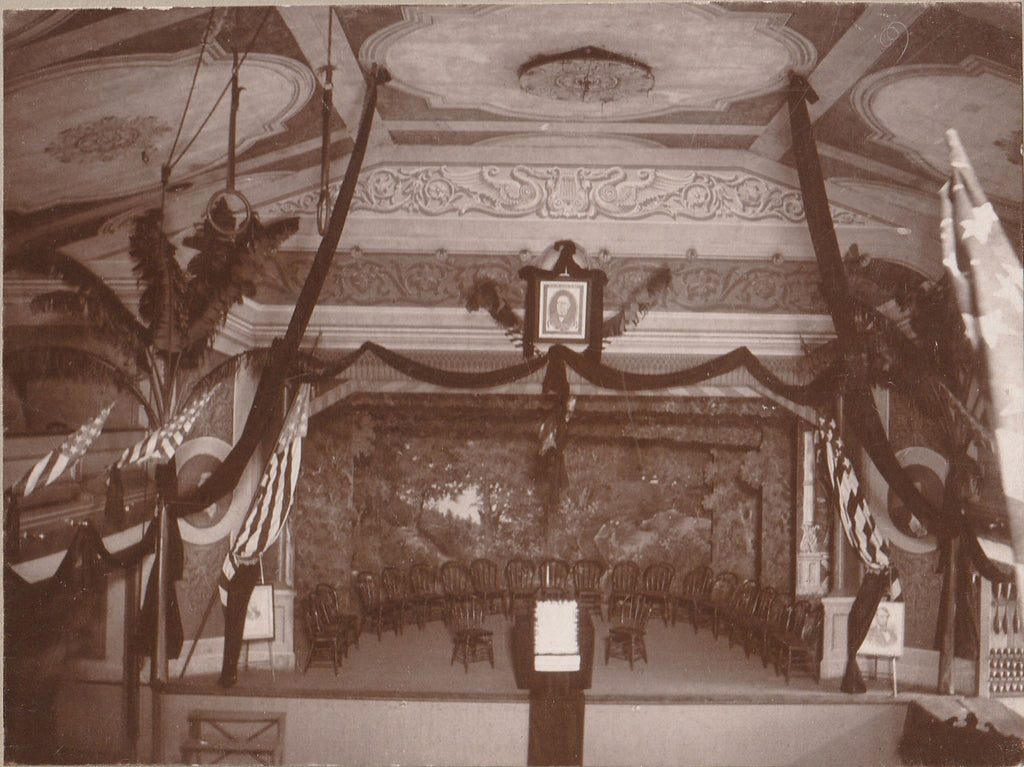 1901 McKinley Memorial Turner Hall Washington Mo Cabinet Photo Close Up