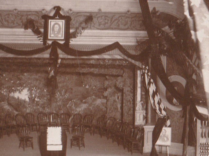 1901 McKinley Memorial Turner Hall Washington Mo Cabinet Photo Close Up 4