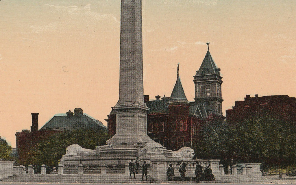 McKinley Monument Buffalo NY Postcard Close Up