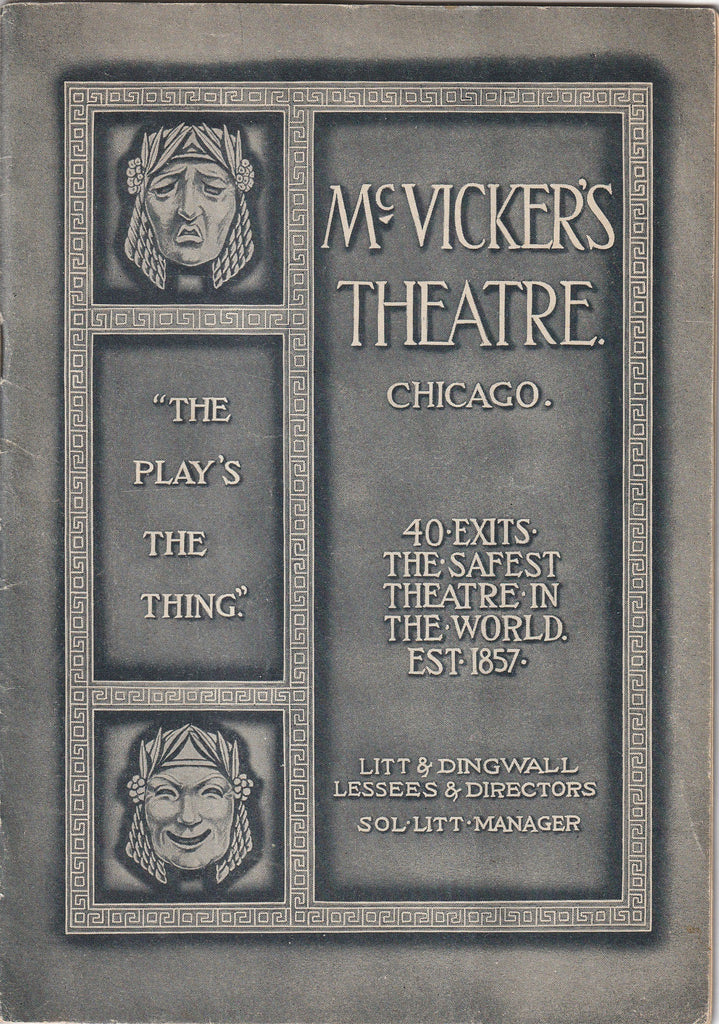 The Play's The Thing - McVicker's Theatre, Chicago - Booklet, c. 1910s