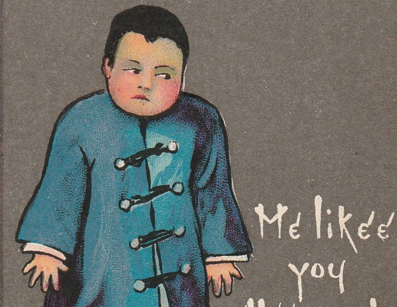 Me Likee You Vellee Much E. Curtis Antique Postcard Close Up 3